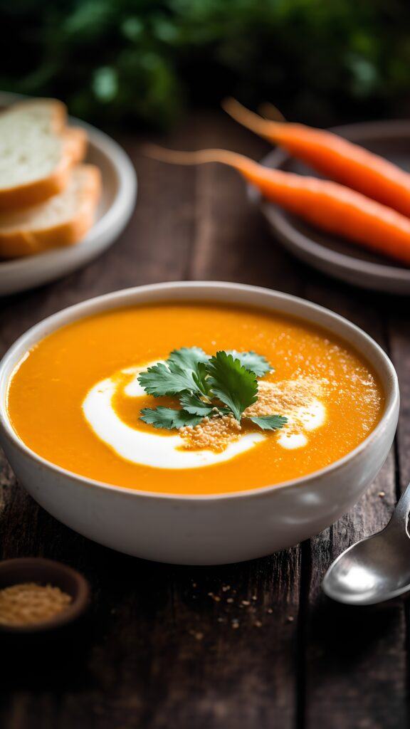 40 Days of Lent Recipe- Carrot Ginger Soup with Coconut Milk