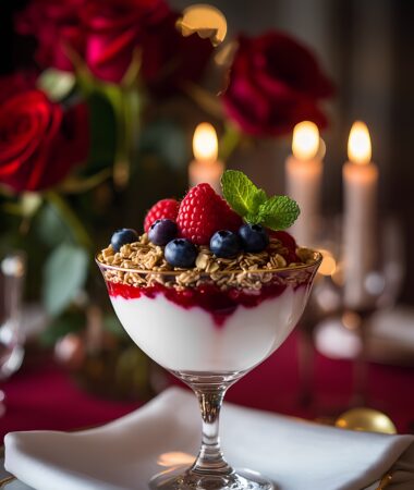 Berry Yogurt Parfaits for Valentine's Dinner