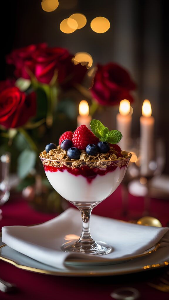 Berry Yogurt Parfaits for Valentine's Dinner