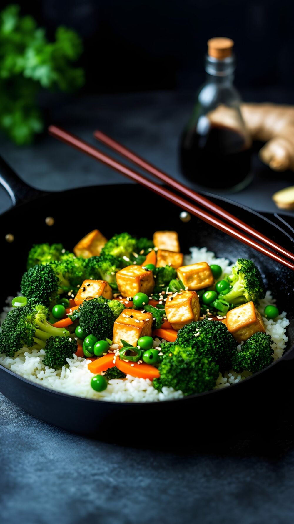 Cauliflower Fried Rice with Tofu and Ginger