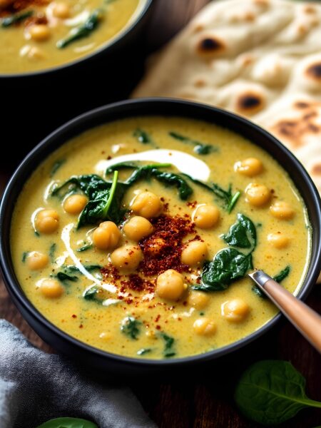 Chickpea & Spinach Coconut Stew