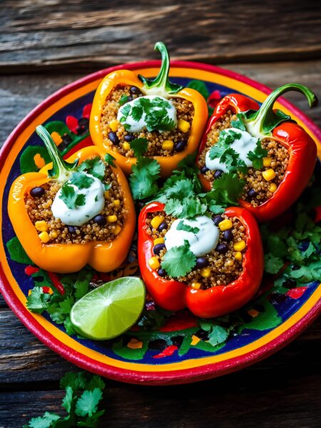 Mexican-Inspired Quinoa Stuffed Peppers
