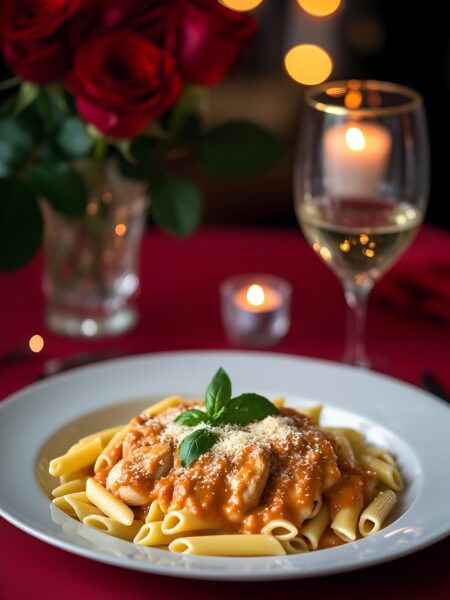 Marry Me Chicken Pasta for Valentine's Dinner