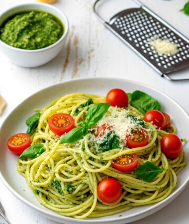 10-Minute Veggie Pesto Pasta Recipe