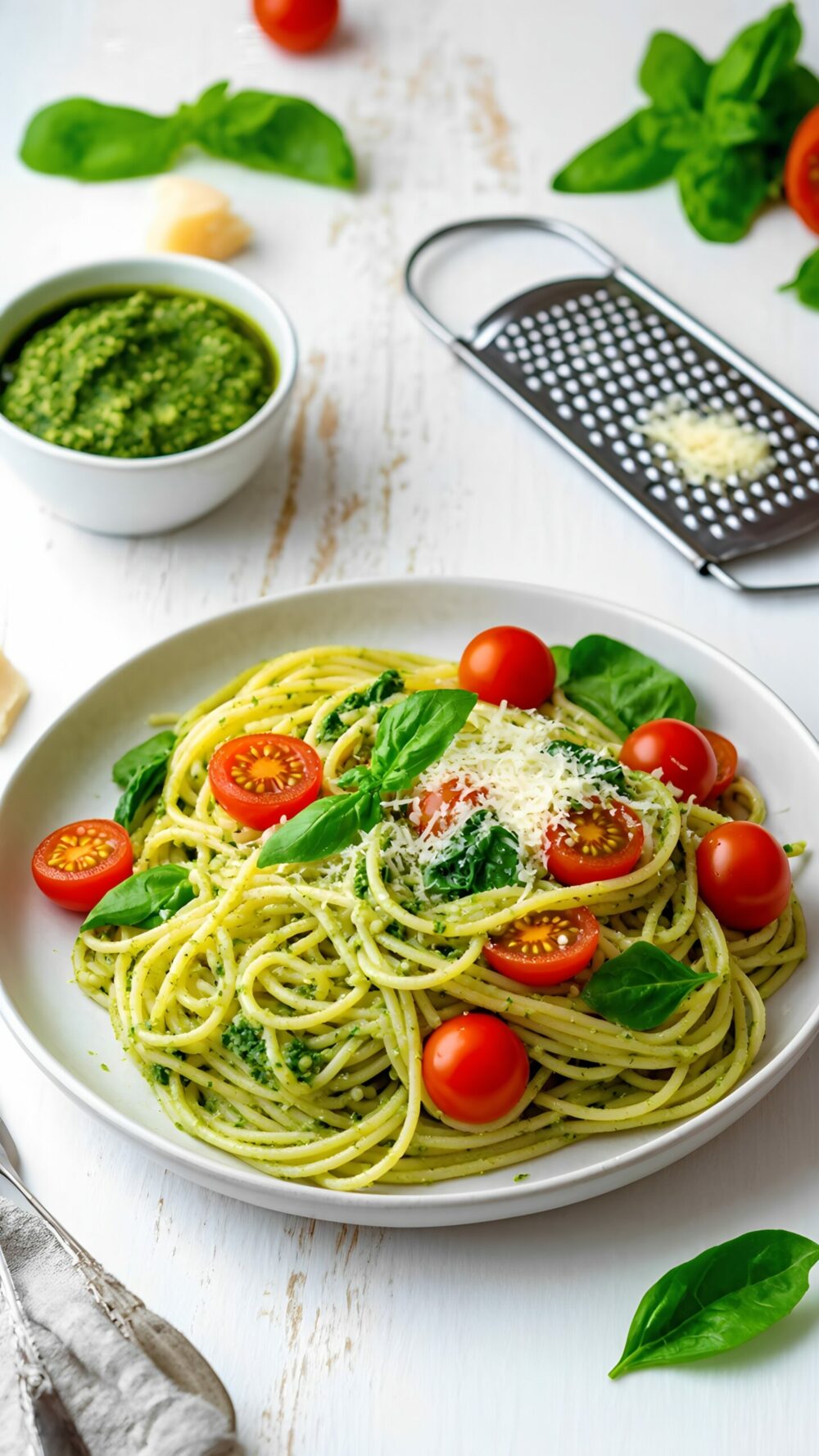 10-Minute Veggie Pesto Pasta