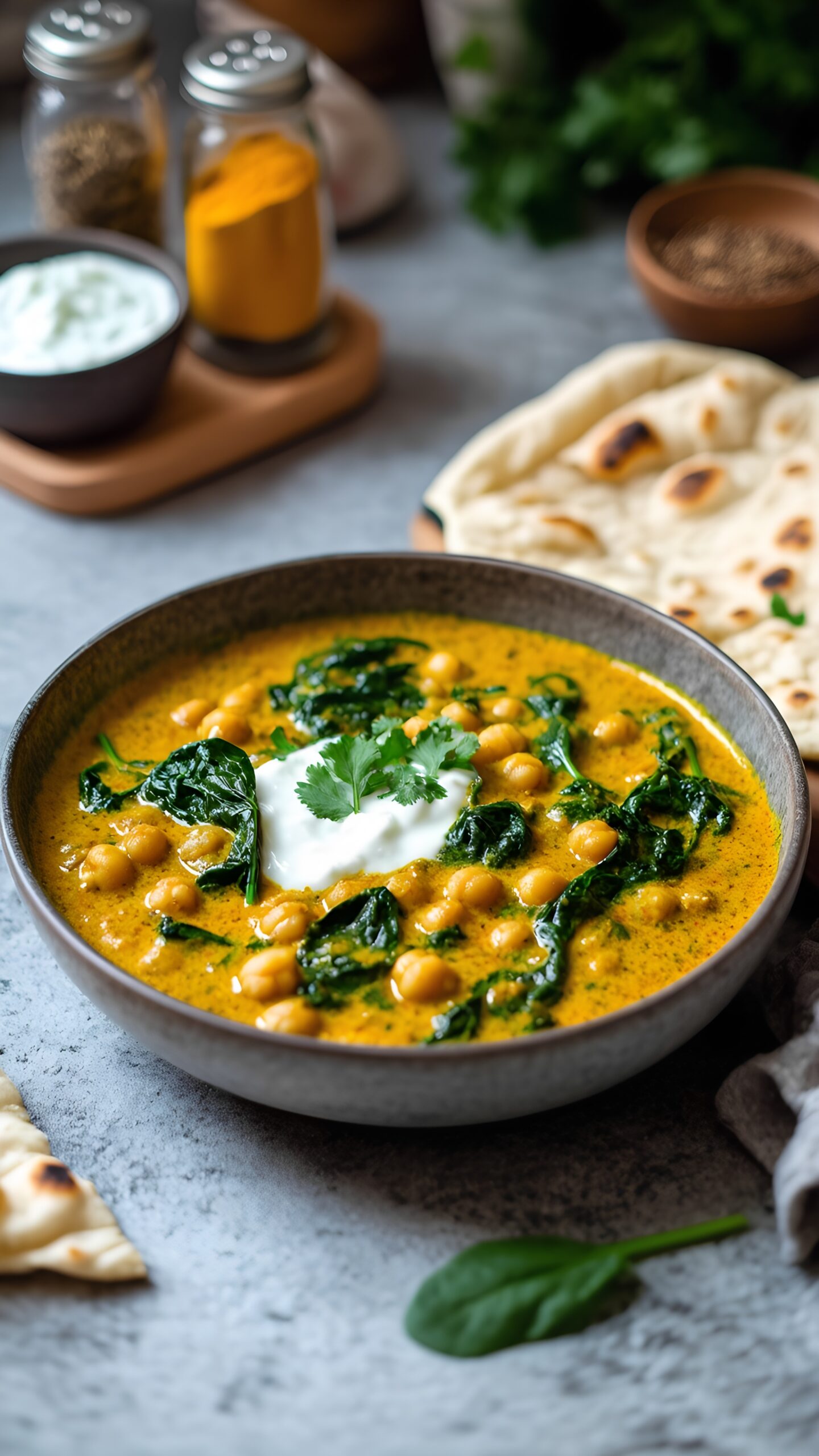 Chickpea and Spinach Curry