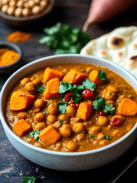 Lent-Friendly & Flavorful - Sweet Potato & Chickpea Curry