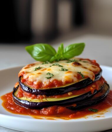Light Eggplant Parmesan Bake | Healthy and Cheesy