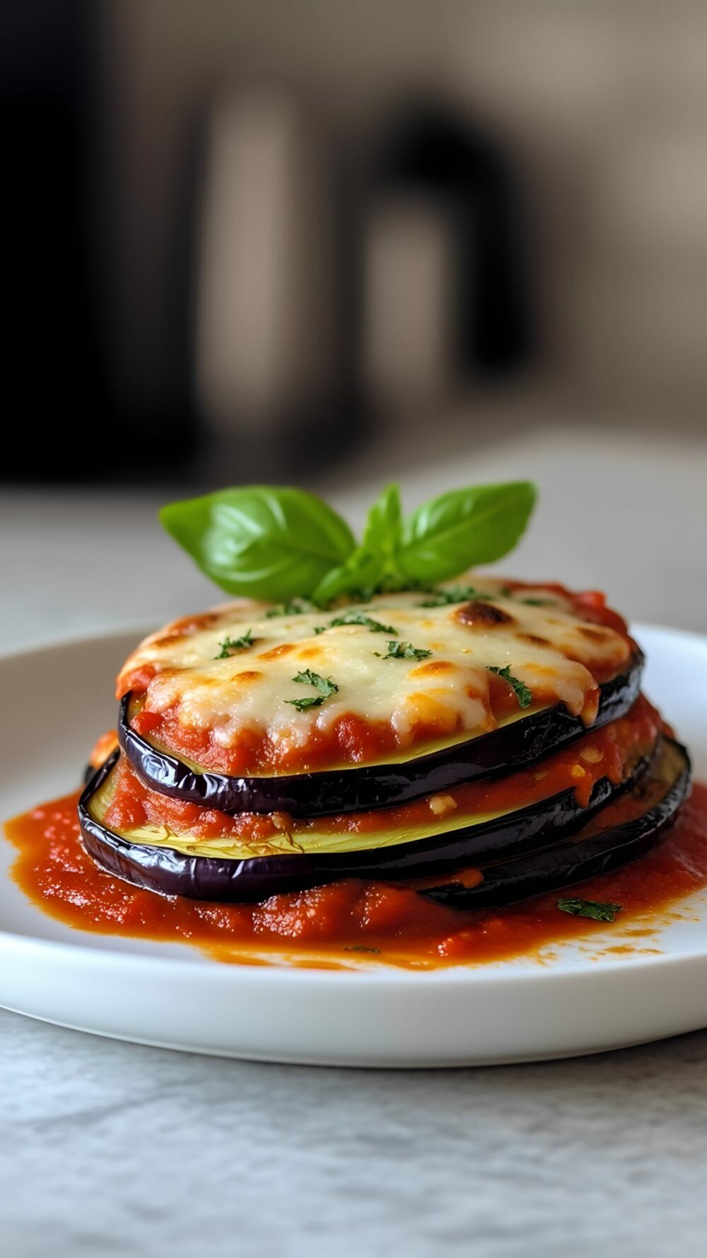 Light Eggplant Parmesan Bake | Healthy and Cheesy