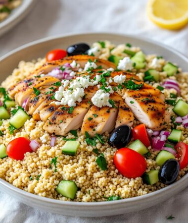 Mediterranean Couscous Salad with Grilled Chicken Recipe