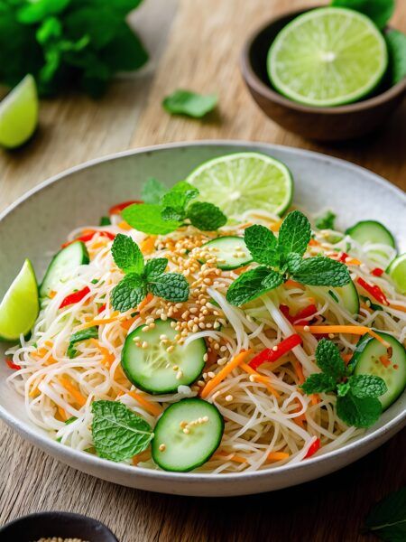 Minty Lime Thai Noodle Salad – A Fresh & Zesty Meal!