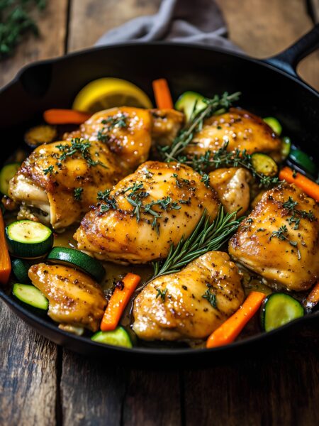 One-Pan Lemon Garlic Chicken and Veggie Roast Recipe