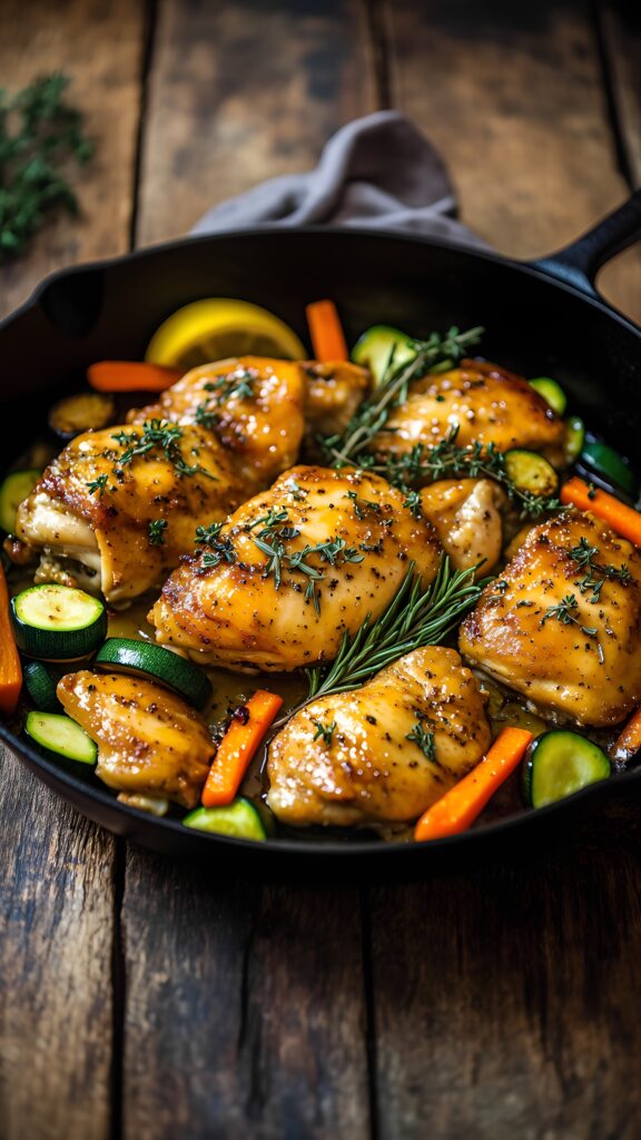 One-Pan Lemon Garlic Chicken and Veggie Roast Recipe