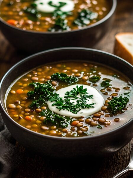 One-Pot Lentil & Kale Soup Recipe
