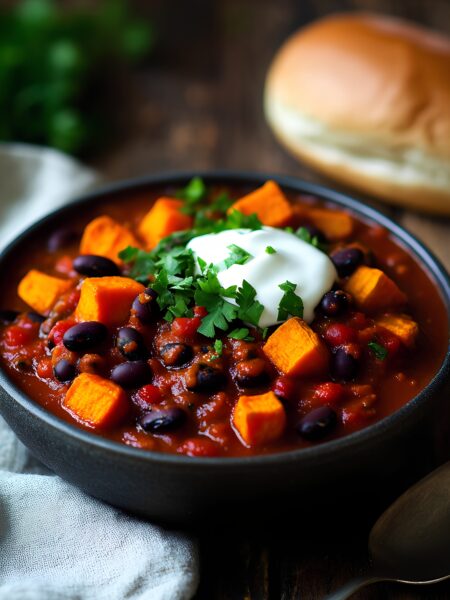 Quick Sweet Potato & Black Bean Chili Recipe