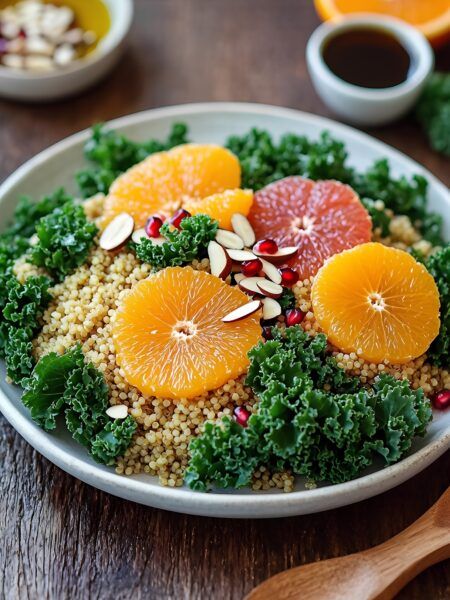 Quinoa & Kale Citrus Salad - FreshaHealthy Recipe
