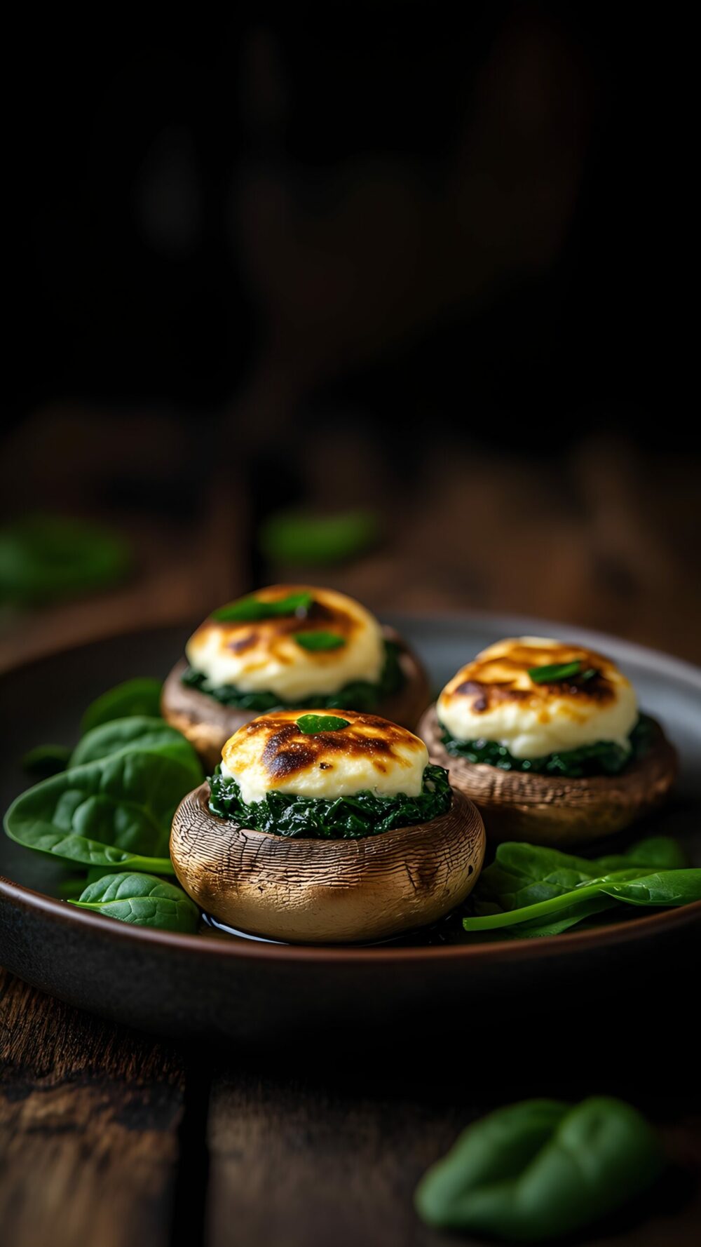 Spinach and Feta Stuffed Portobello | Healthy and Savory