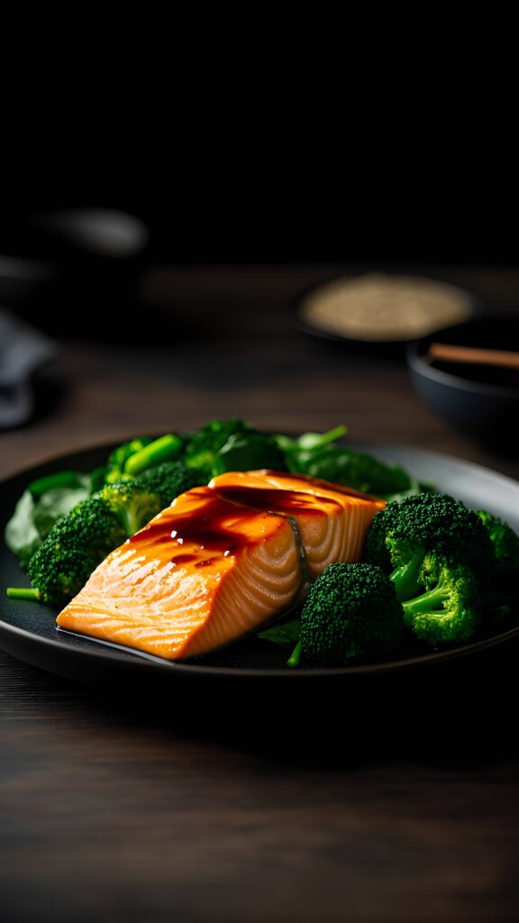 Teriyaki Salmon with Steamed Greens Recipe