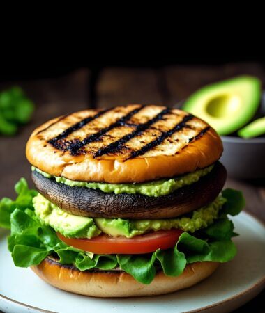 Ultimate Vegan Burger | Grilled Portobello and Avocado Recipe