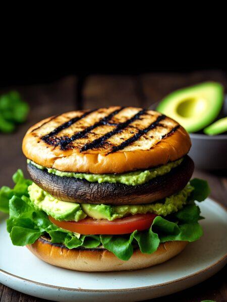Ultimate Vegan Burger | Grilled Portobello and Avocado Recipe