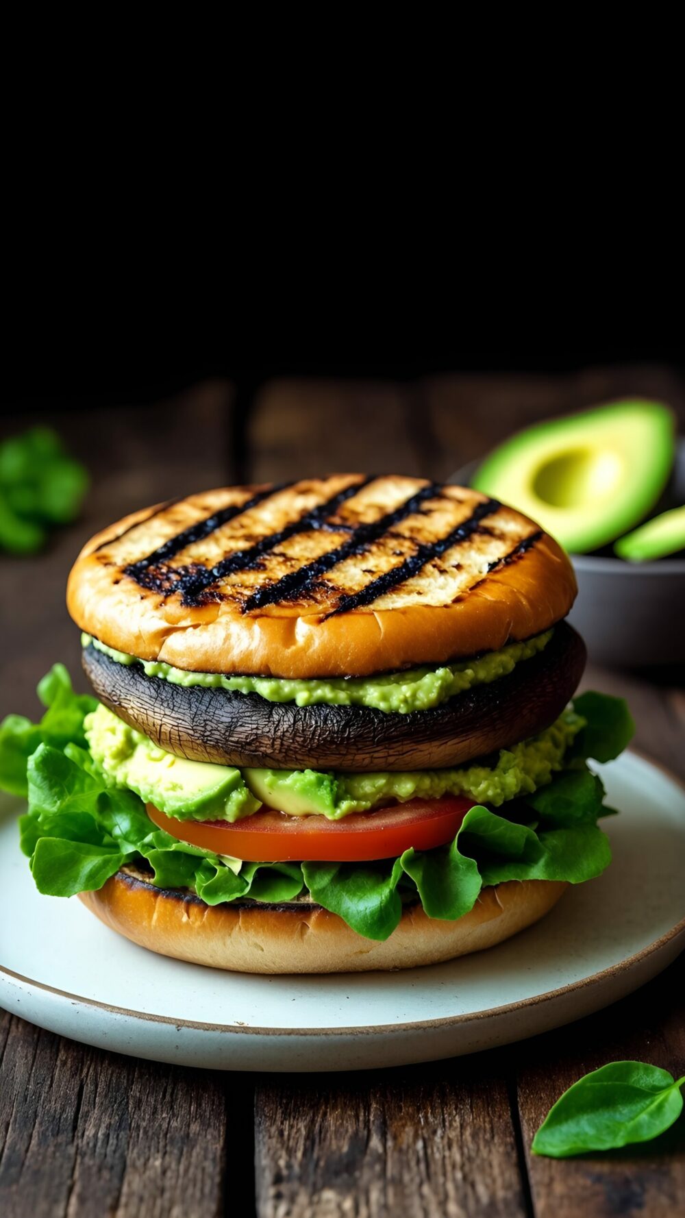Ultimate Vegan Burger | Grilled Portobello and Avocado Recipe