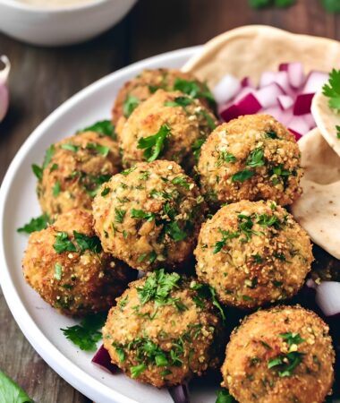 Air-Fried Falafel Balls with Creamy Tahini Dip