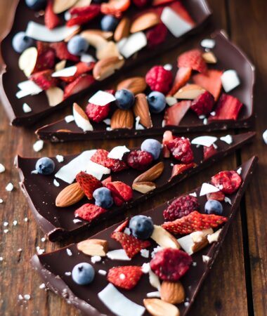 Berry Bliss Dark Chocolate Bark- A Sweet & Tart Delight