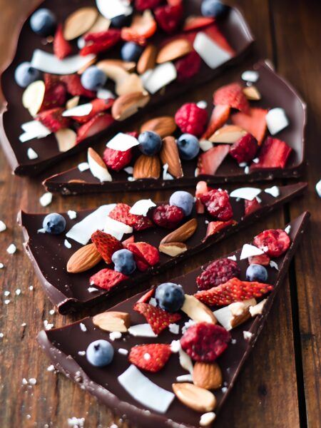 Berry Bliss Dark Chocolate Bark- A Sweet & Tart Delight
