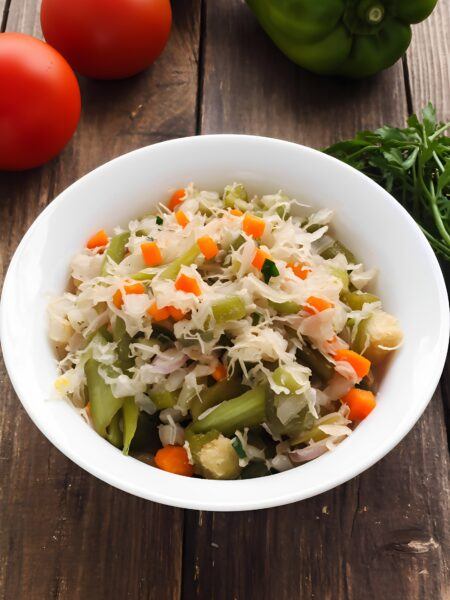 Classic Sauerkraut & Veggie Bowl for Gut Health