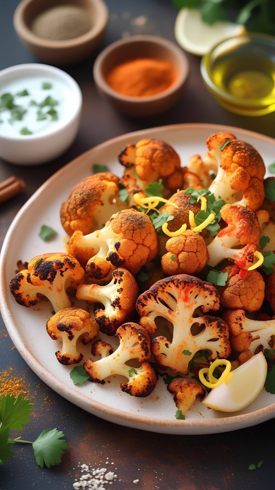 Crispy Roasted Cauliflower Bites with Spices