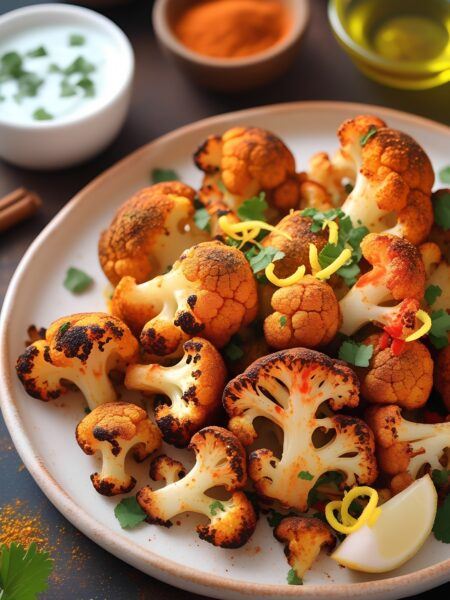Crispy Roasted Cauliflower Bites with Spices