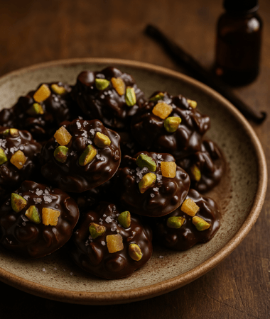 Crunchy Pineapple Pistachio Dark Chocolate Clusters