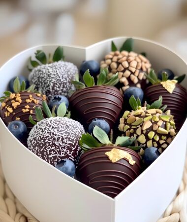 Dark Chocolate-Dipped Strawberries with Nuts
