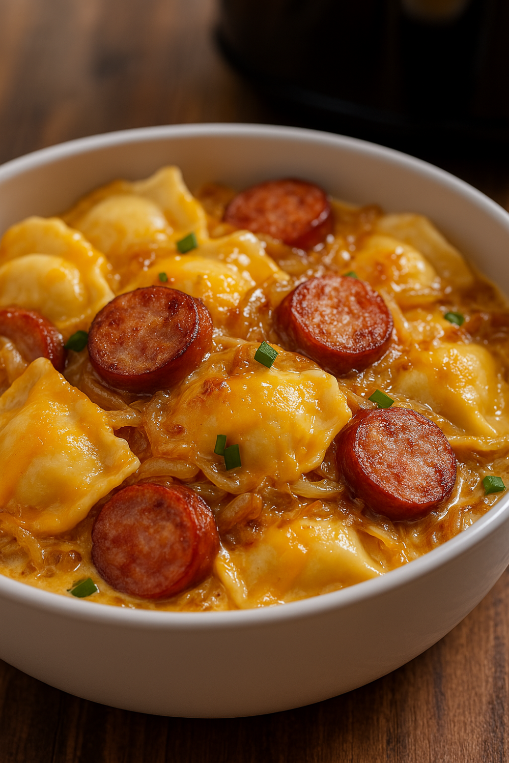 Easy Crockpot Pierogi Casserole Recipe with Kielbasa