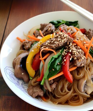 Easy Korean Japchae Recipe - Authentic Glass Noodles