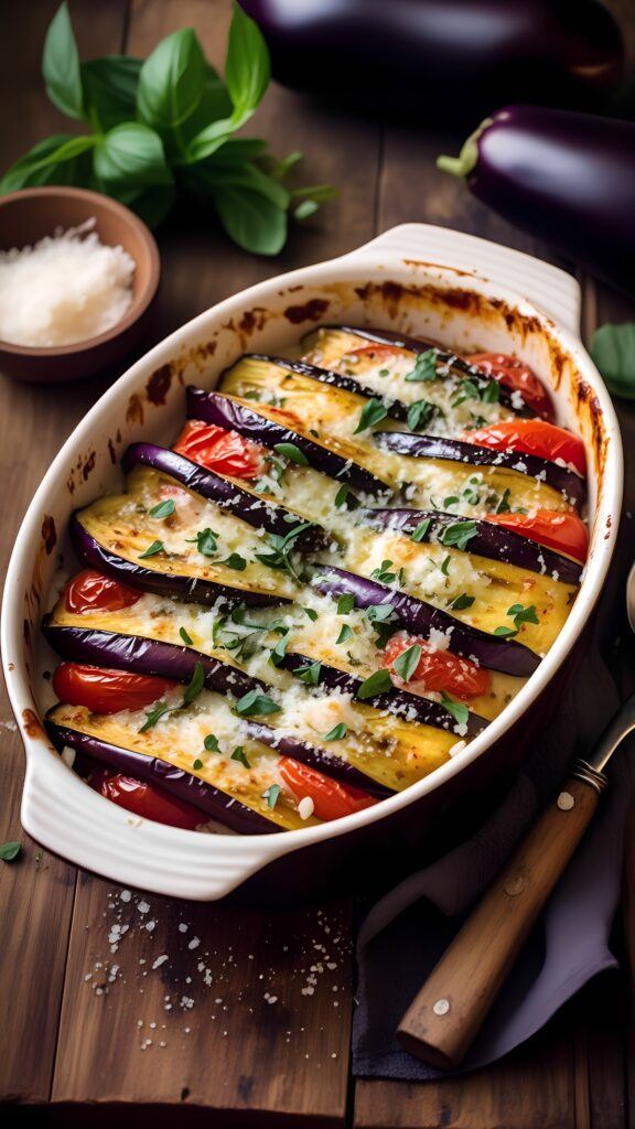 Eggplant Tomato Bake- Wholesome Comfort Dish