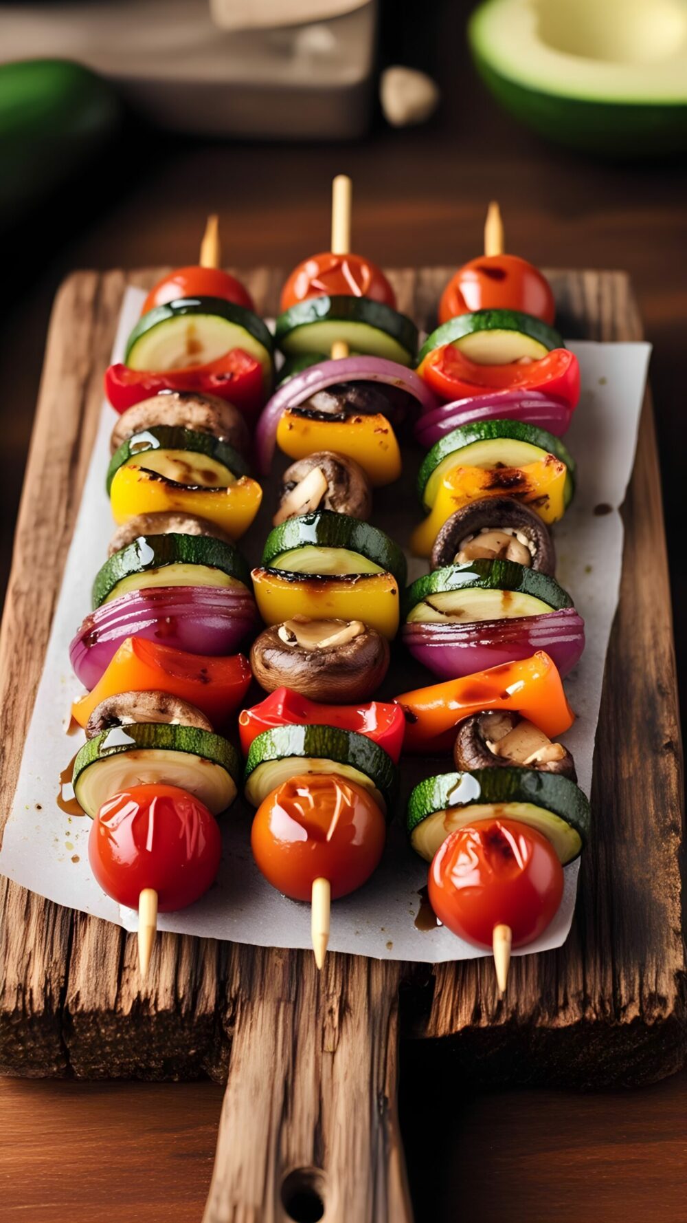 Grilled Veggie Skewers: Balsamic Glaze
