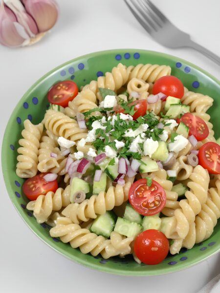 Gut-Boosting Fermented Ginger Garlic Pasta Salad Recipe