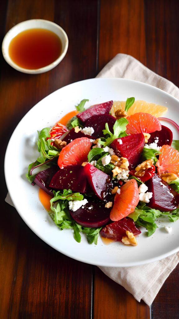 Healthy & Elegant – Walnuts & Honey Dijon Beet Citrus Salad