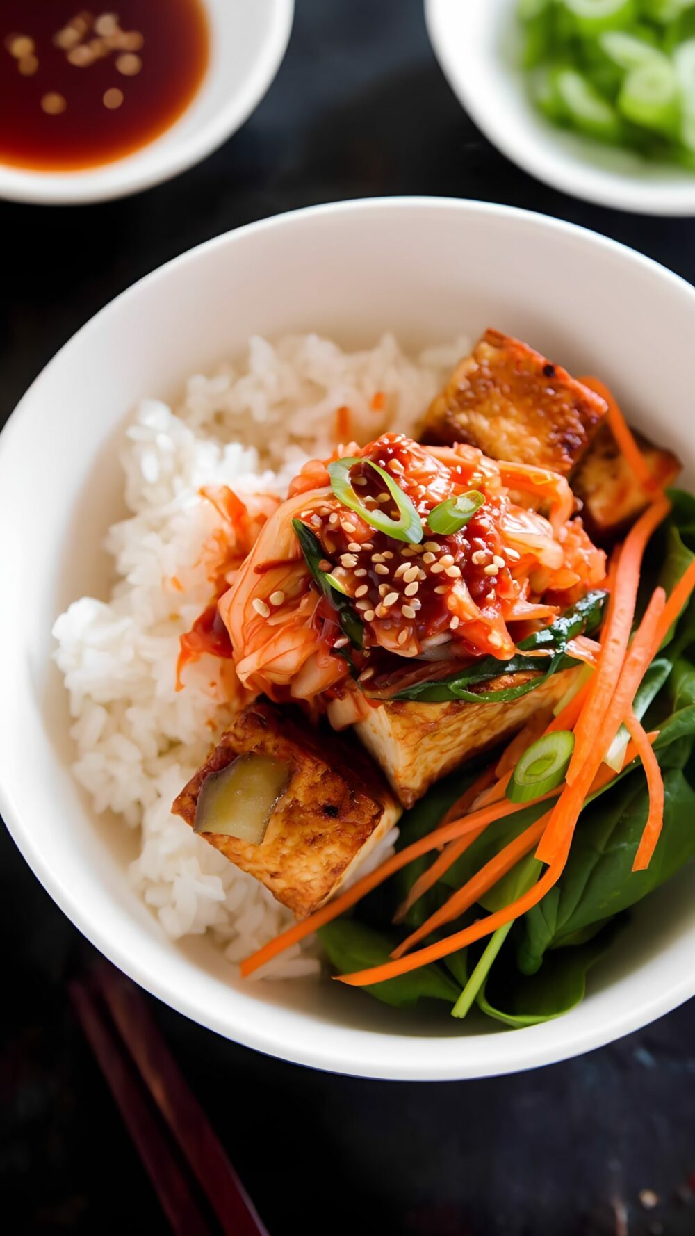 Healthy Fermented Kimchi Rice Bowl Recipe for Digestion