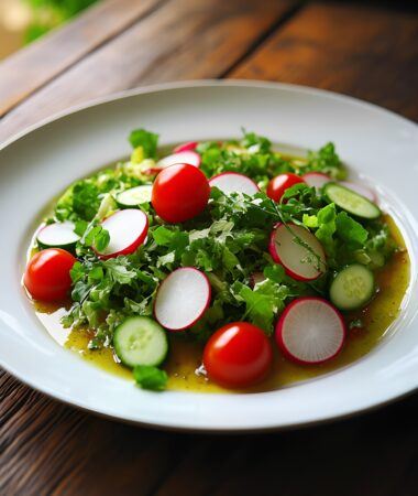 Healthy Spring Garden Salad- Lemon Vinaigrette
