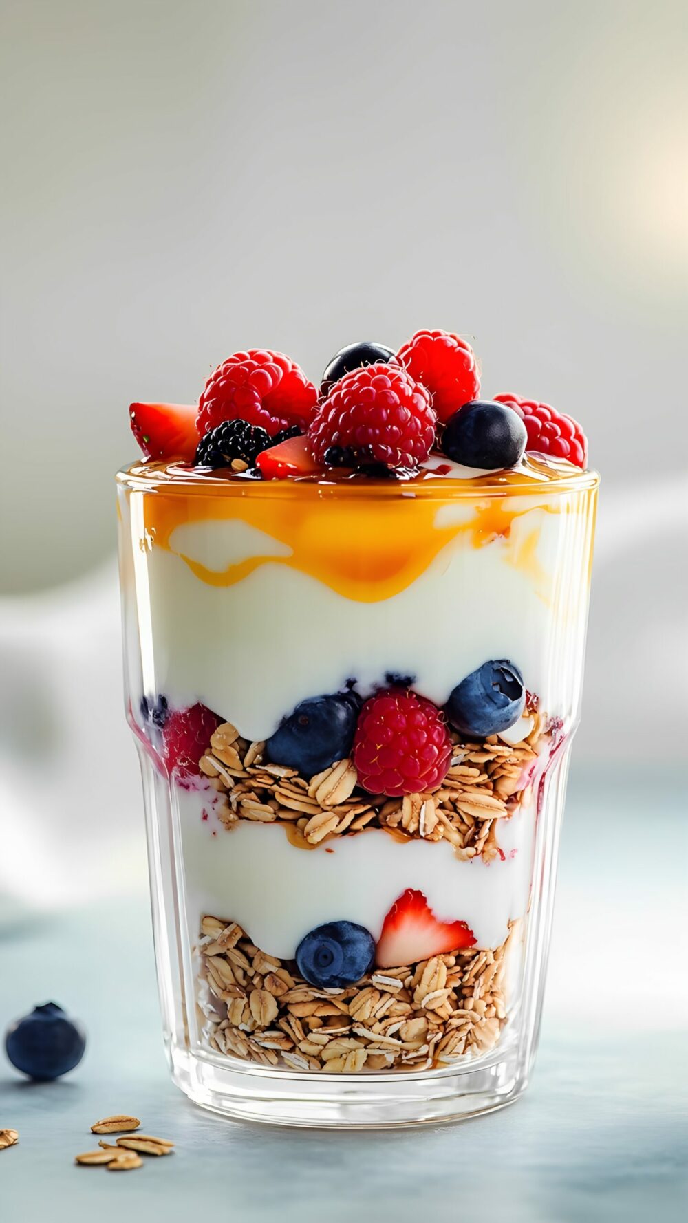Homemade Fermented Yogurt Parfait for Digestive Health