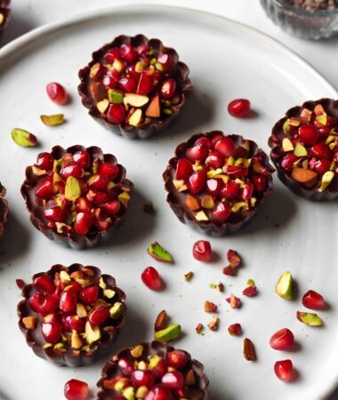 Irresistible Pomegranate Dark Chocolate Bites