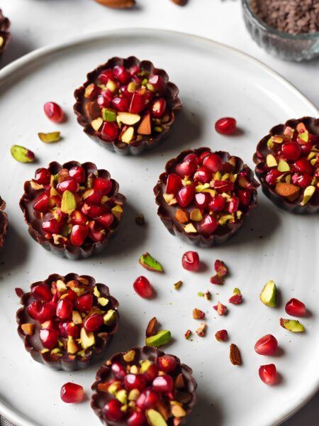 Irresistible Pomegranate Dark Chocolate Bites