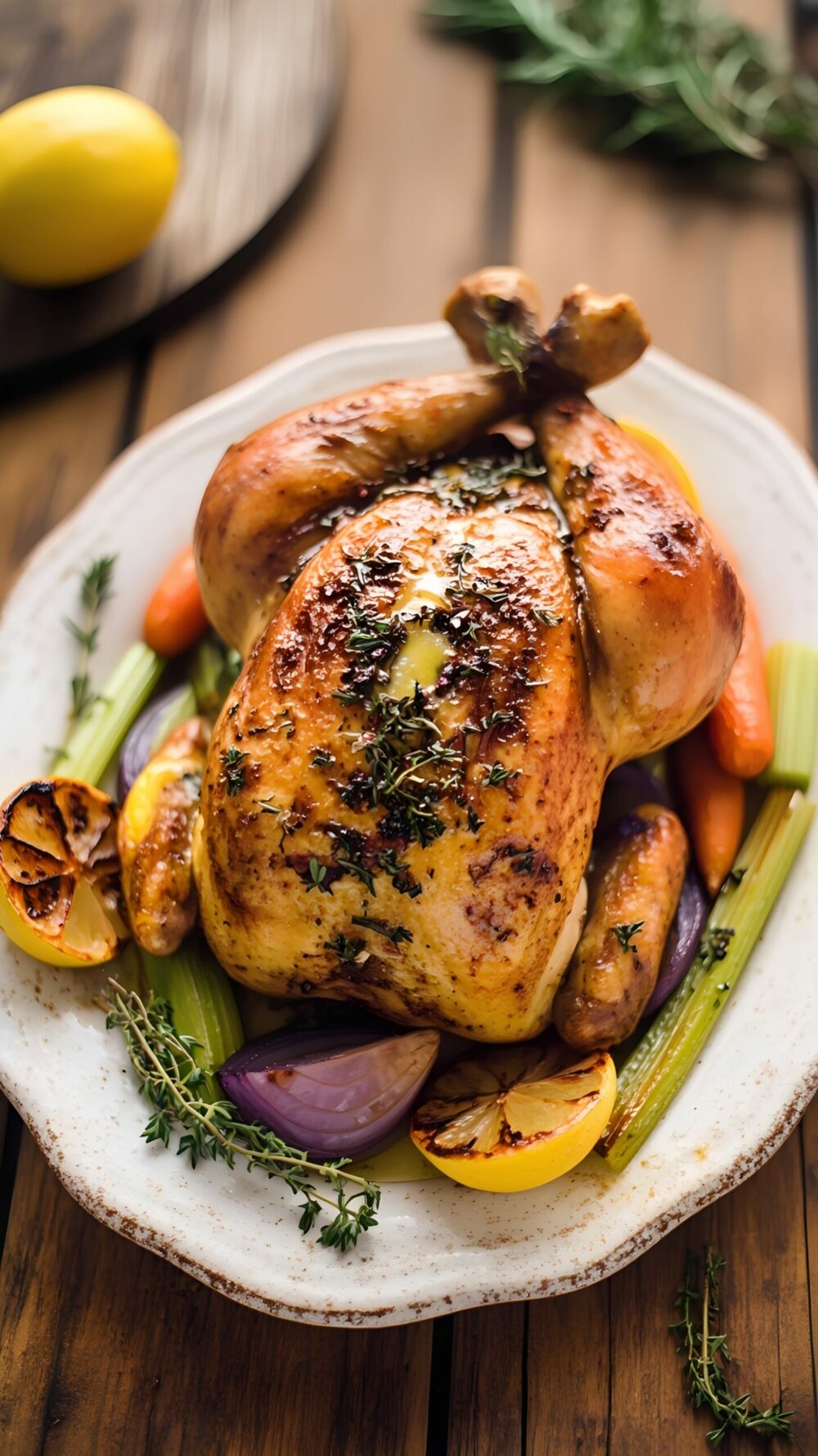 Lemon-Rosemary Roasted Chicken Recipe