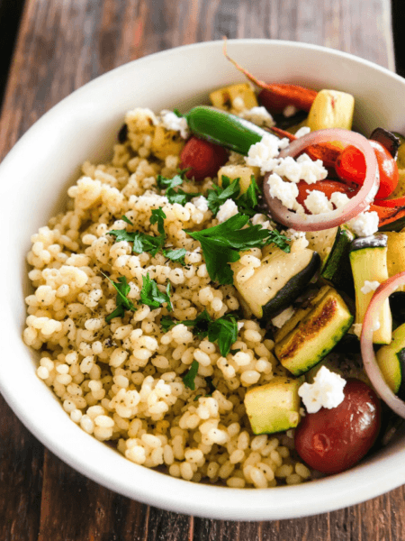 Millet & Roasted Veggie Pilaf- Healthy Grain Bowl