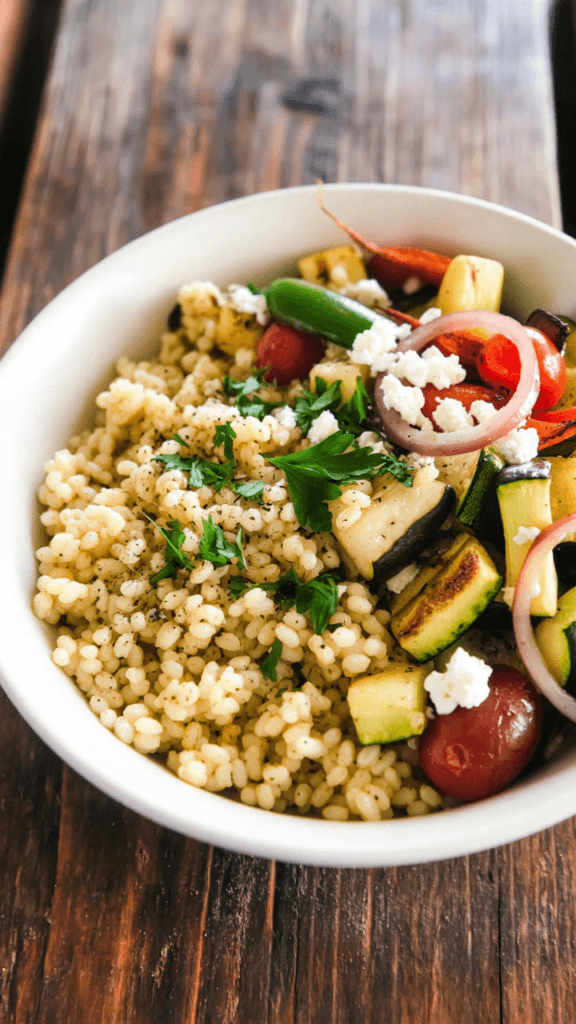 Millet & Roasted Veggie Pilaf- Healthy Grain Bowl