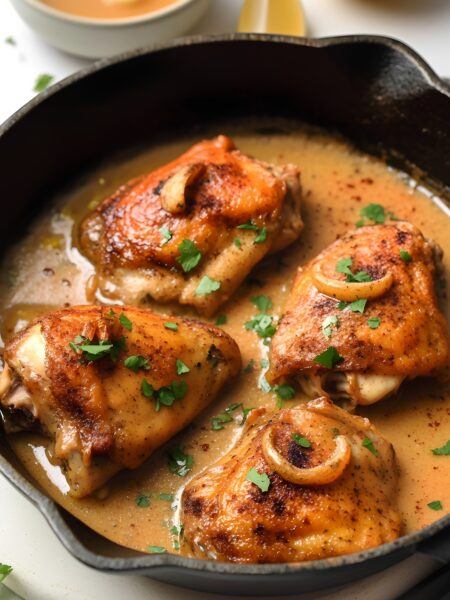 One-Pan Garlic Butter Chicken Thighs