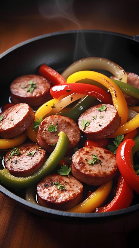 One-Skillet Sausage and Peppers