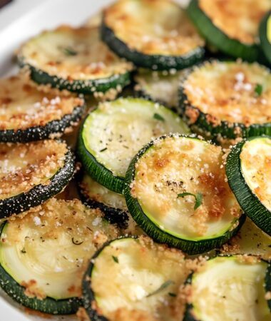 Parmesan-Crusted Zucchini Chips with Garlic